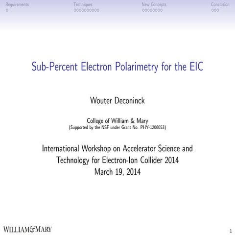 Sub-Percent Electron Polarimetry for the EIC
