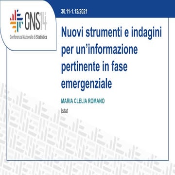 14a Conferenza Nazionale di Statistica