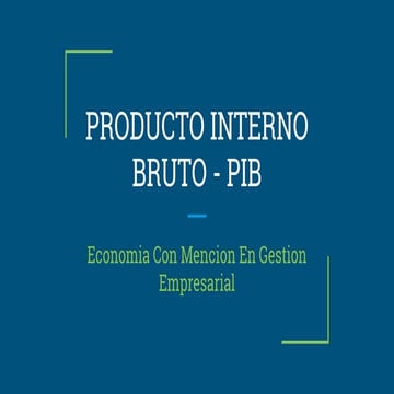 Producto interno bruto   pib