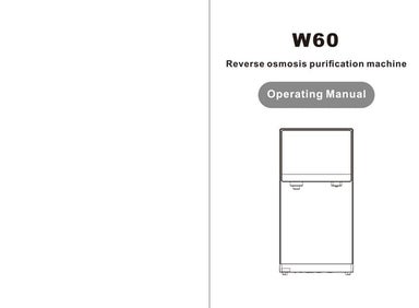 W60 user manual - Sparkling cooling water dispenser