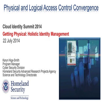 CIS14: Physical and Logical Access Control Convergence