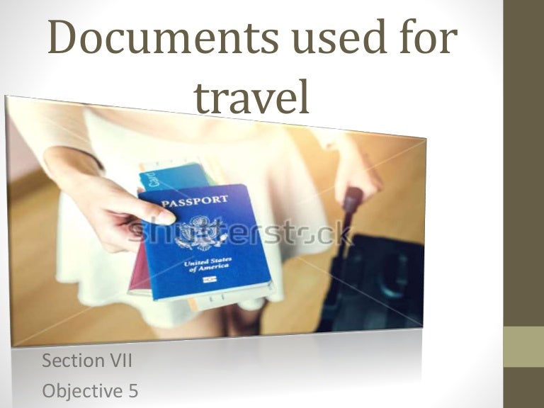 Documents required for travel