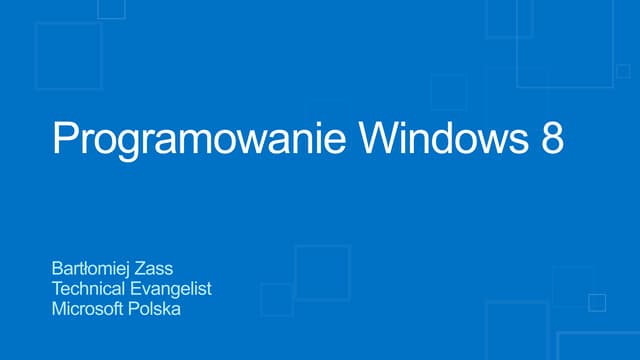 Programowanie aplikacji dla Windows...