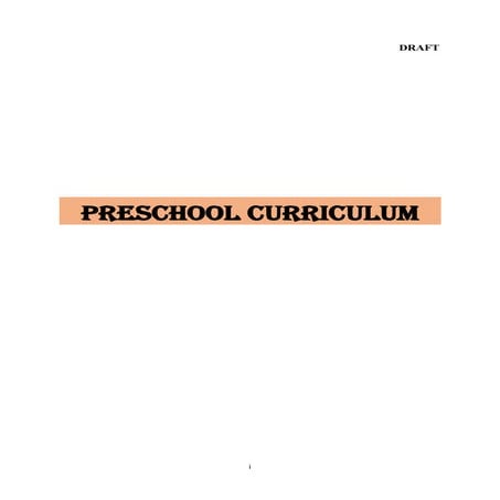 preschool_curriculum for school improvement plan