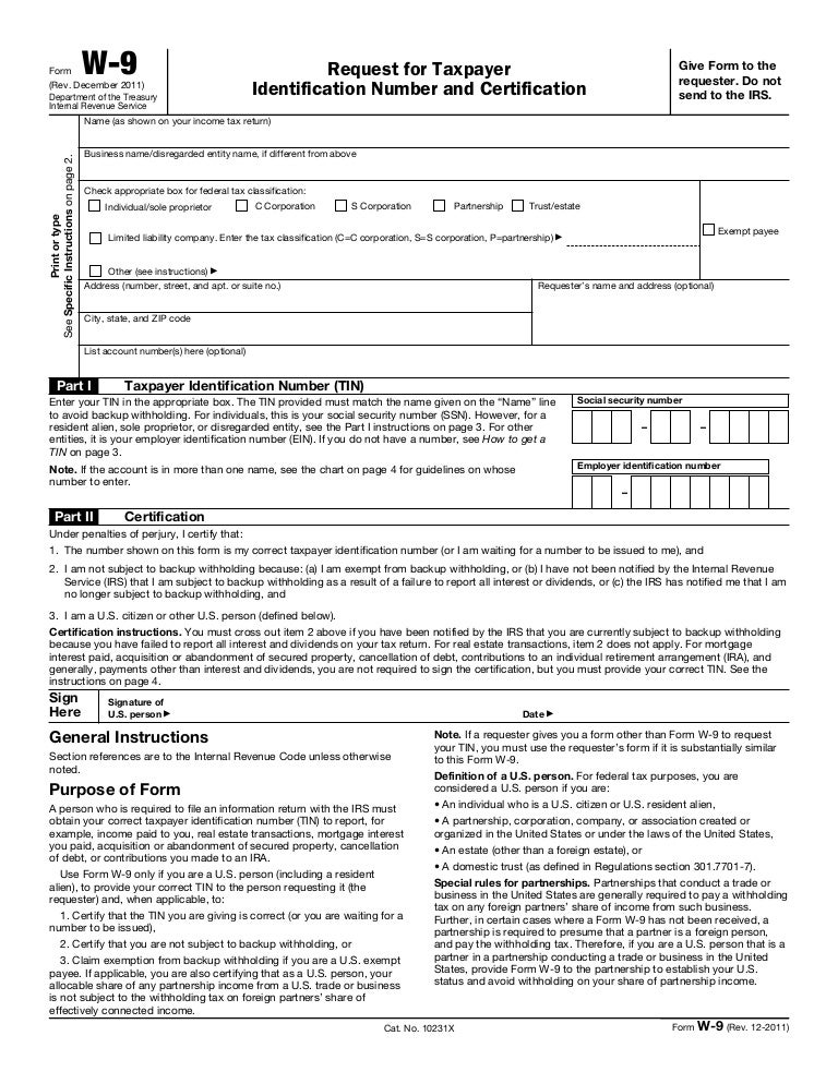 w9 blank w 9 form in word format