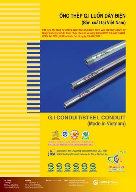 Smartube electrical steel conduit catalog certtificate ong thep luon ...