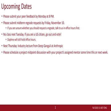 W9L2 Scaling Up LLM Pretraining: Scaling Law | PPT