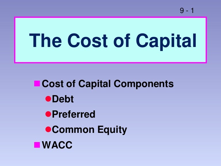 Weighted Average Cost of Capital
