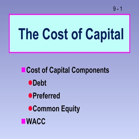 Weighted Average Cost of Capital