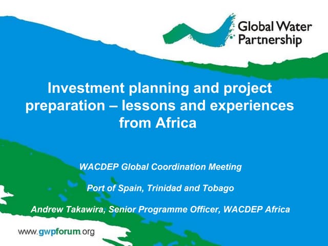 WACDEP Global Coordination Investment