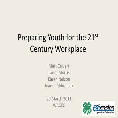 Wacec preparing youth for the 21st century workplace