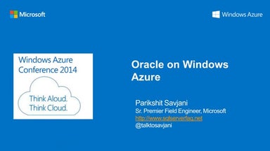 Oracle on Azure at Windows Azure Conference 2014