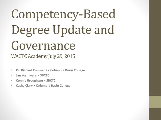 Wactc academy cbe pilot july 2015