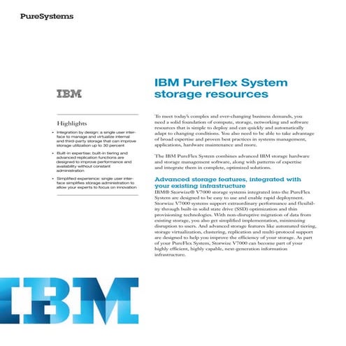IBM PureFlex System storage resources