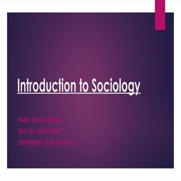 Introduction To Sociology, Definition,Socialization.