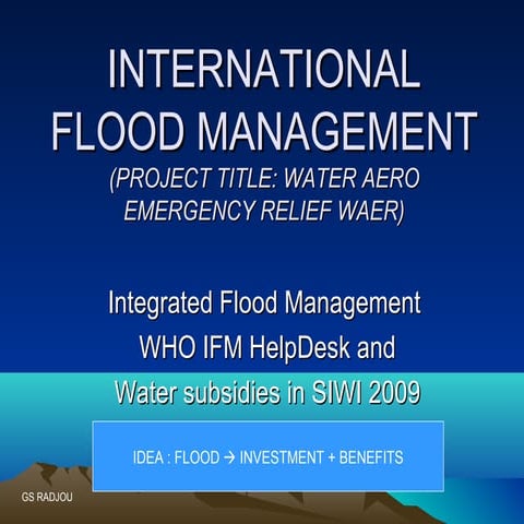 Waer through the lens of the ifm help desk and the investment