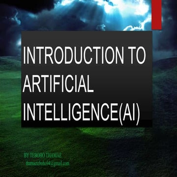 Introduction to Artificial intelligence.