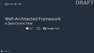 Well Architected Framework - Data 