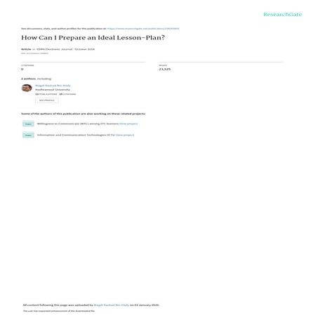 How Can I Prepare an Ideal Lesson-Plan ?