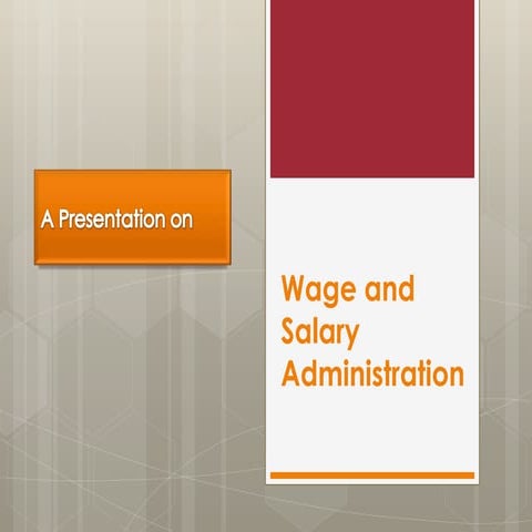 Wage and salary administration  anjali patel