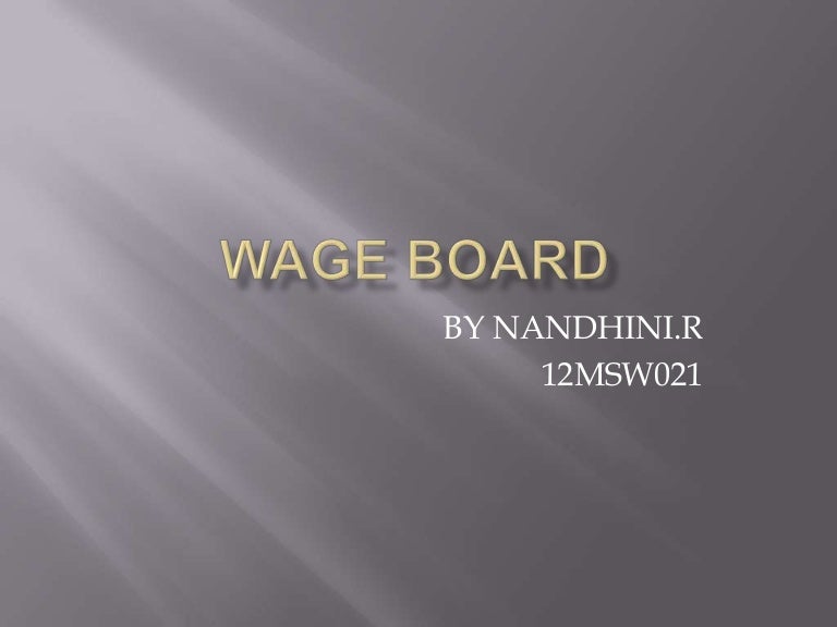 Wage board