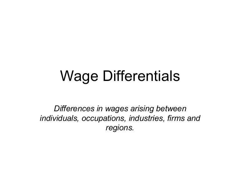 Wage Differentials