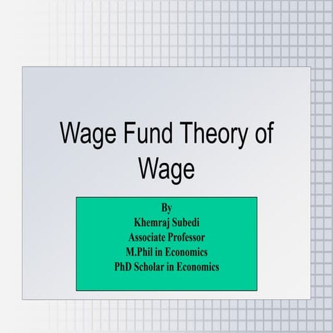 Wage fund theory