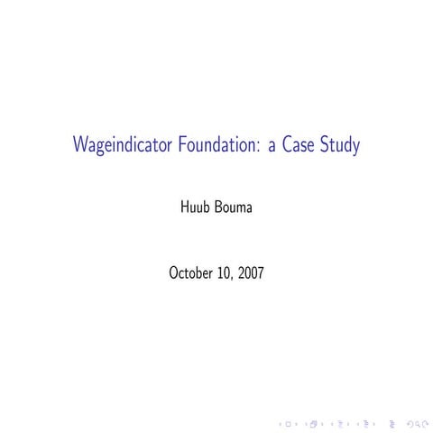 Wageindicator Foundation: a Case Study