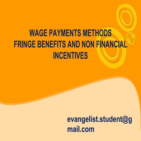 Wage payments methods