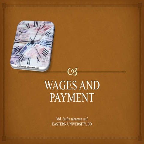 Wages and payment