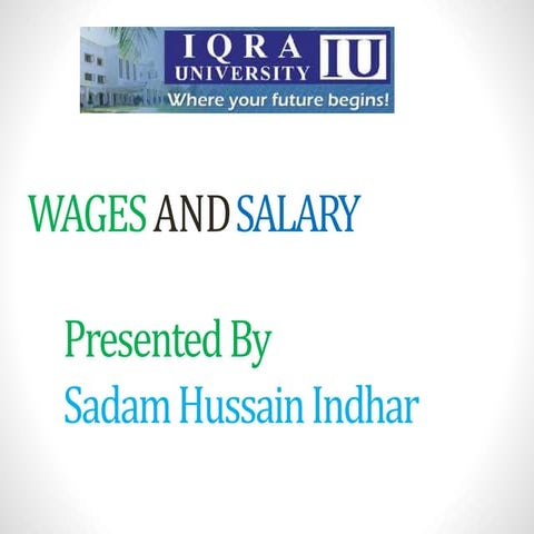 Wages and salary PPT