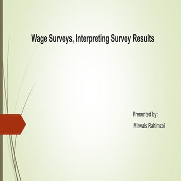 Wage surveys, interpreting survey results
