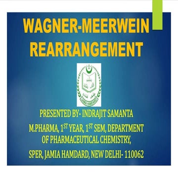 WAGNER-MEERWEIN REARRANGEMENT 123 [Autosaved].pptx