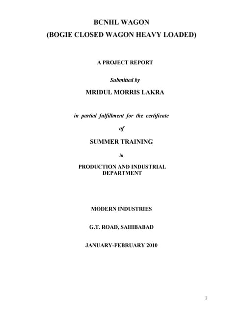 Wagon project report mechanical voc...