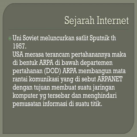 Wahyu asih 9e power point(sejarah internet)