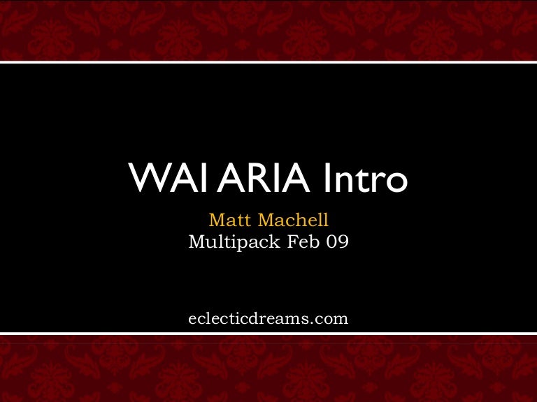 Wai Aria An Intro