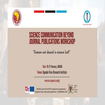 Science Communication beyond Journal Publications Workshop