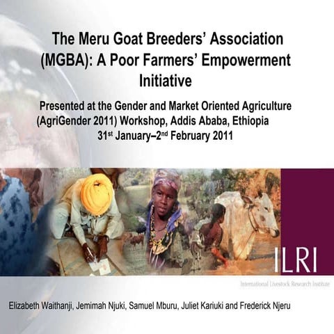 The Meru Goat Breeders’ Association (MGBA): A poor farmers’ empowerment initi...