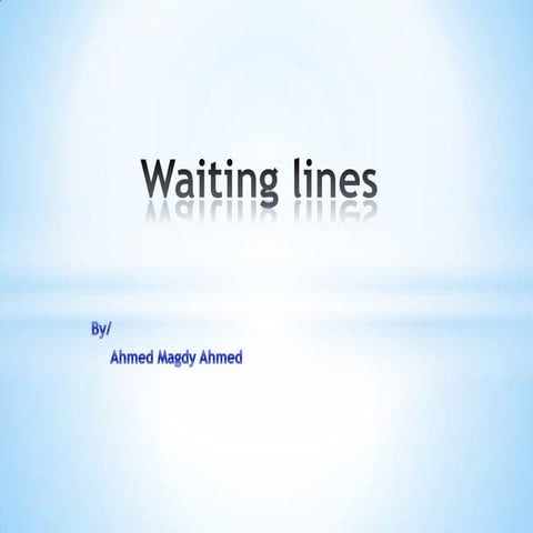 Waiting lines | PPT