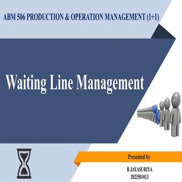 Waiting line management operation management