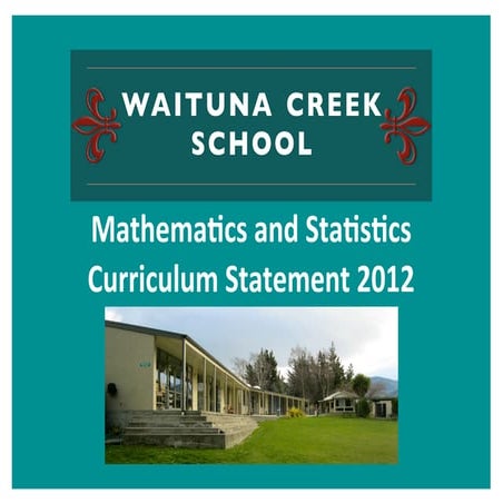 Waituna Creek School Maths Curriculum Statement 2012