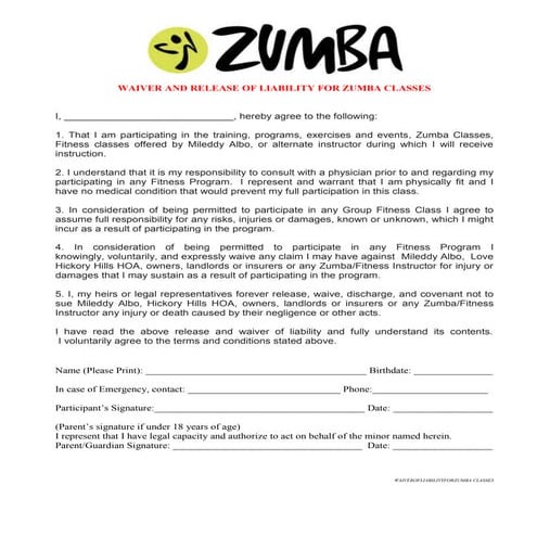 Waiver disclaimer | DOCX