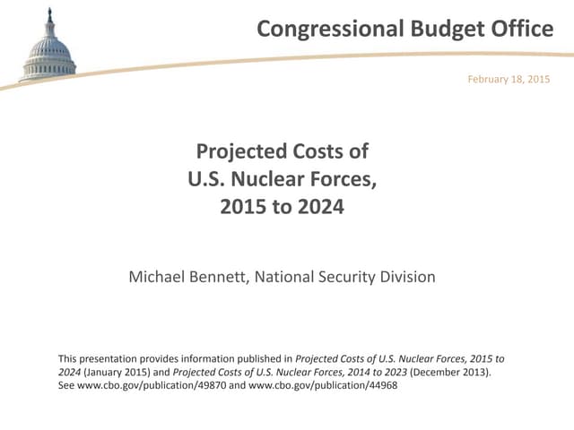 Projected Costs of U.S. Nuclear For...