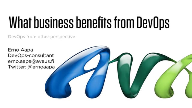 What business benefits from DevOps 2014