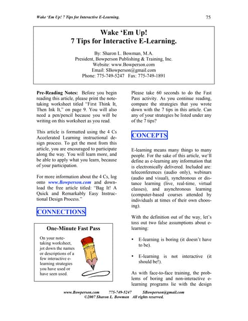 Wake 'Em Up! 7 Tips for Interactive E-Learning