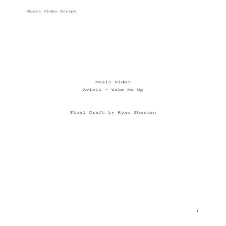 Music video script | DOCX