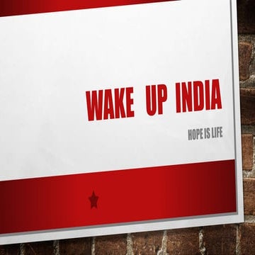 Wake   up  india ppt