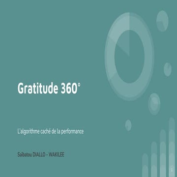 Gratitude 360 : du Self-Care au Client — l’algorithme caché de la performance