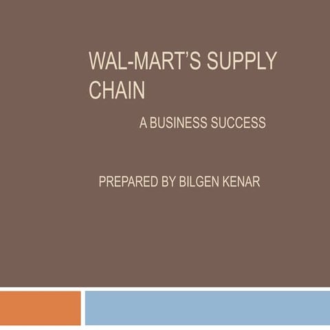Wal mart’s supply chain presantation