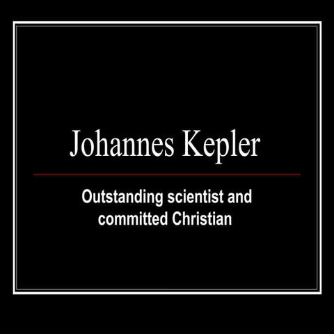 This presentation is of first generation urban thinkers-  Johannes Kepler.ppt